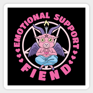 Emotional Support Fiend - Funny Devil Quotes Sticker